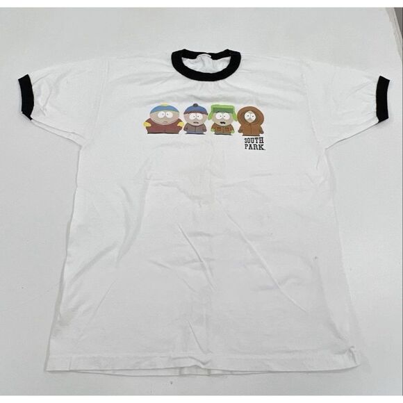 South ParkRinger T-ShirtVintage 90s Single Stitch GraphicWhite Black